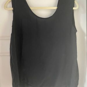 elizabeth suzann black silk marlena top